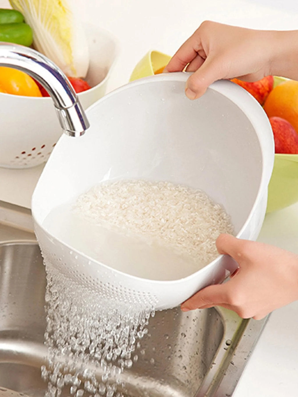 Multi-Use Colander Bowl with Easy Drain Handle