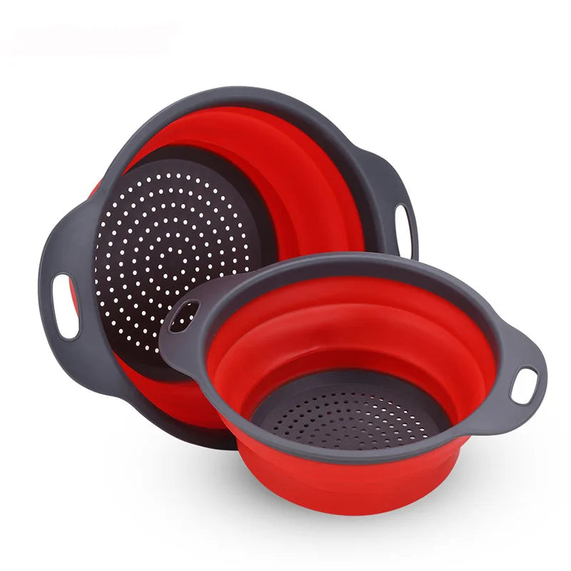 Foldable Silicone Colander for Fruits and Vegetables