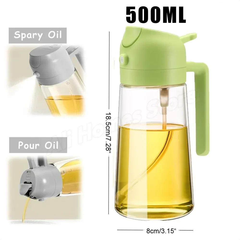 2-in-1 Olive Oil Dispenser & Spray Bottle 500ml