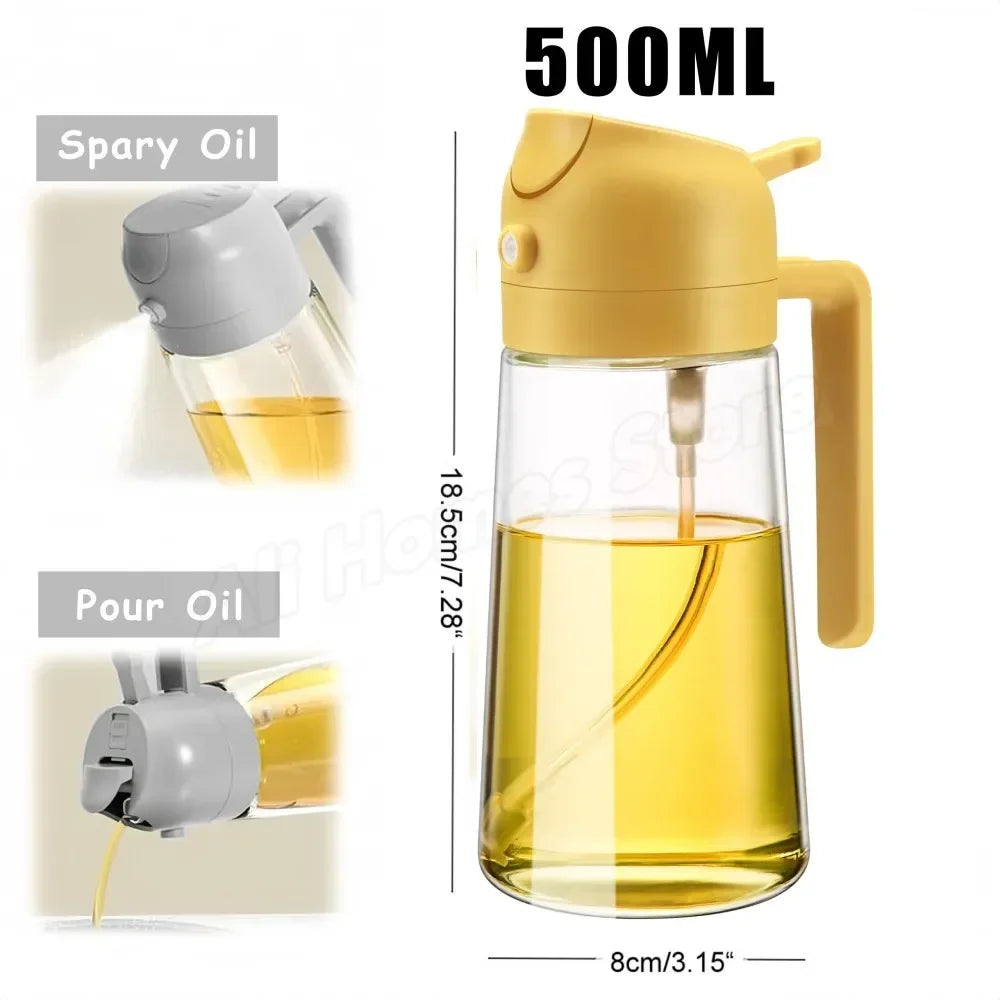 2-in-1 Olive Oil Dispenser & Spray Bottle 500ml
