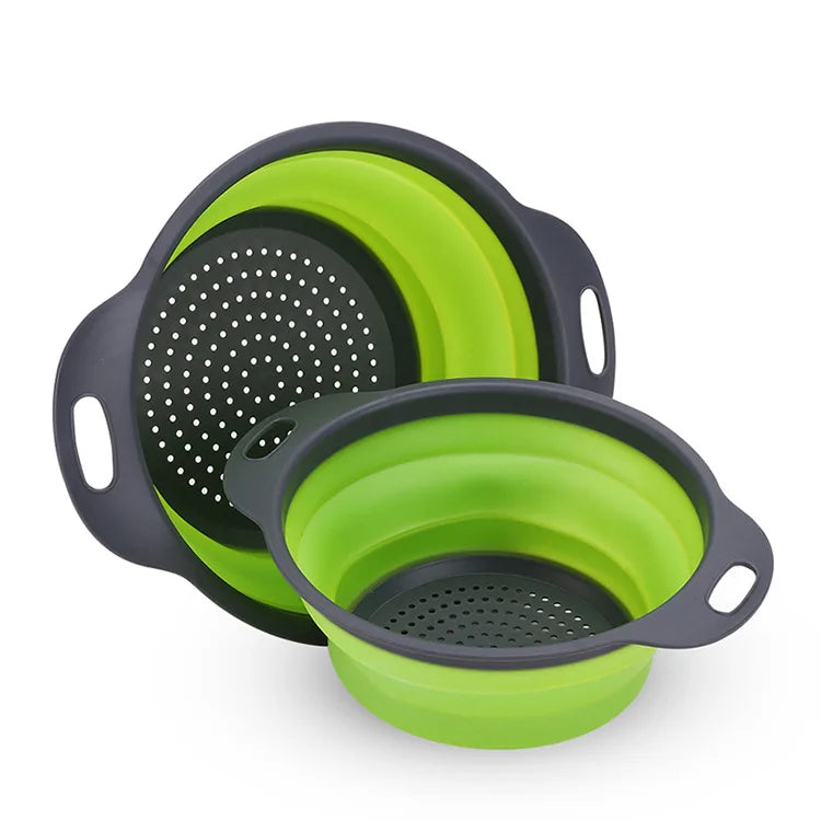 Foldable Silicone Colander for Fruits and Vegetables