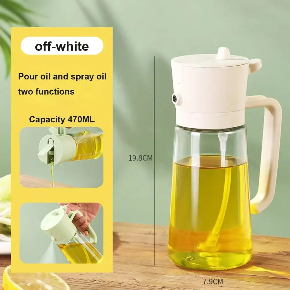 2-in-1 Olive Oil Dispenser & Spray Bottle 500ml