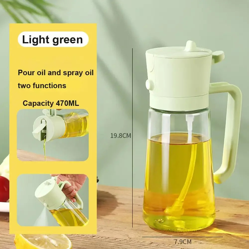 2-in-1 Olive Oil Dispenser & Spray Bottle 500ml