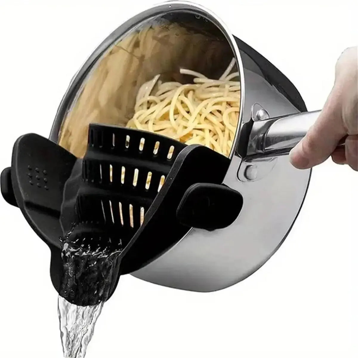 Adjustable Clip-On Strainer for Pots and Pans